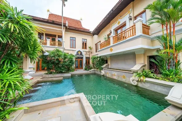 Luxurious villa with private pool and lush tropical garden