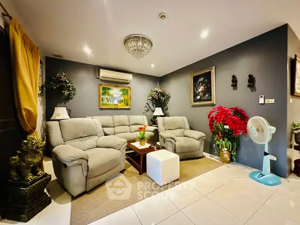 Elegant living room with plush seating and stylish decor