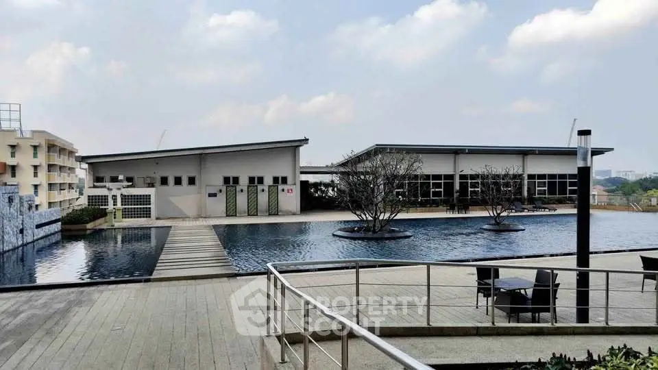 Luxurious rooftop pool with modern design and serene ambiance