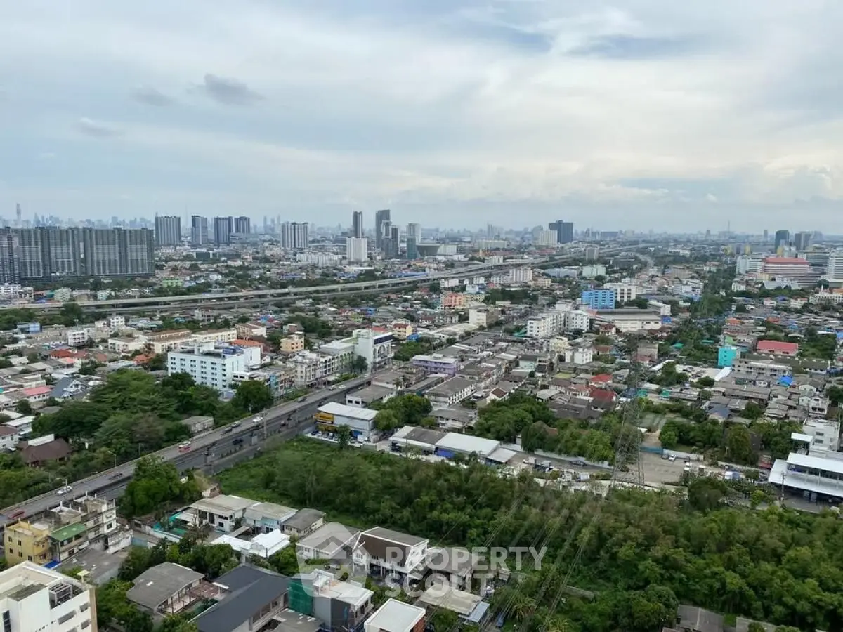 Stunning cityscape view from high-rise building showcasing urban landscape and skyline.