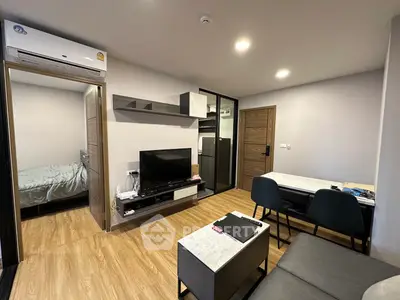 Modern living room with open layout and stylish furniture