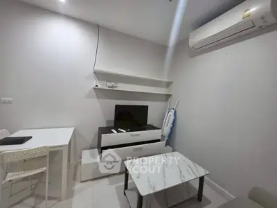 Modern living room with air conditioning and minimalist furniture design