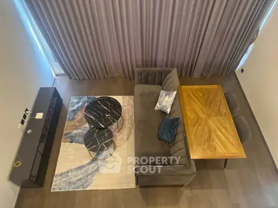 Modern living room with stylish furniture and elegant decor