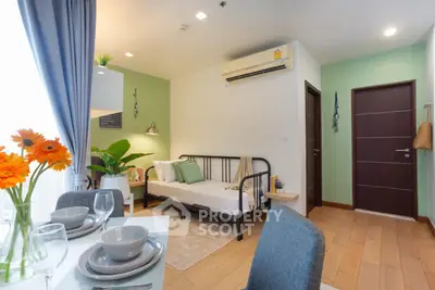 Charming studio apartment with modern decor and cozy ambiance