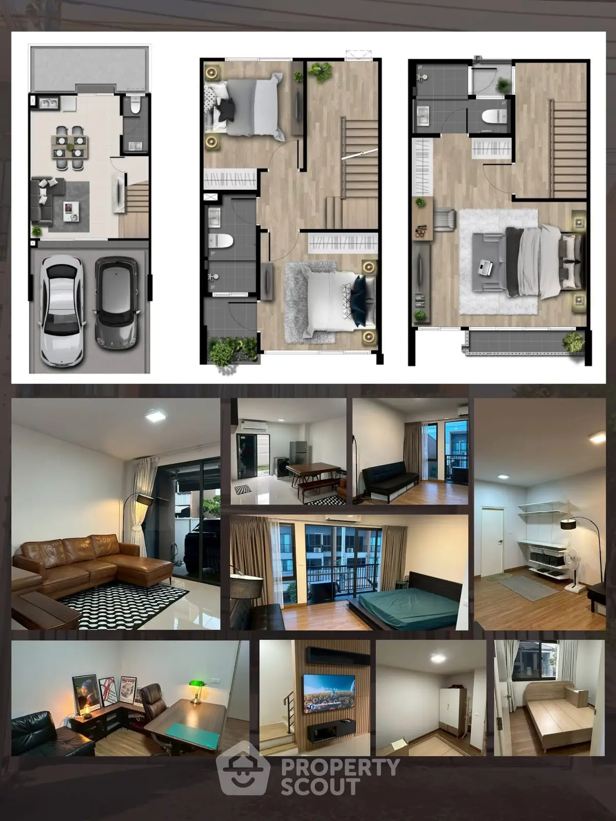 Modern townhouse with spacious interiors and stylish decor, featuring a cozy living room and elegant bedrooms.