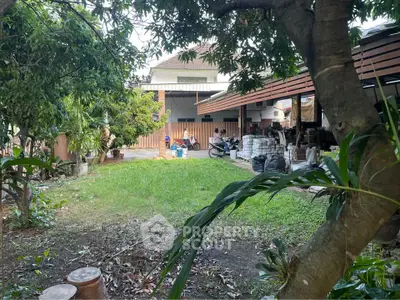 Charming backyard with lush greenery and spacious outdoor area, perfect for relaxation and leisure activities.