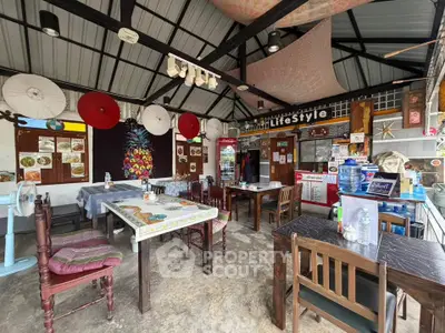 Charming rustic cafe interior with eclectic decor and cozy seating, perfect for a unique dining experience.