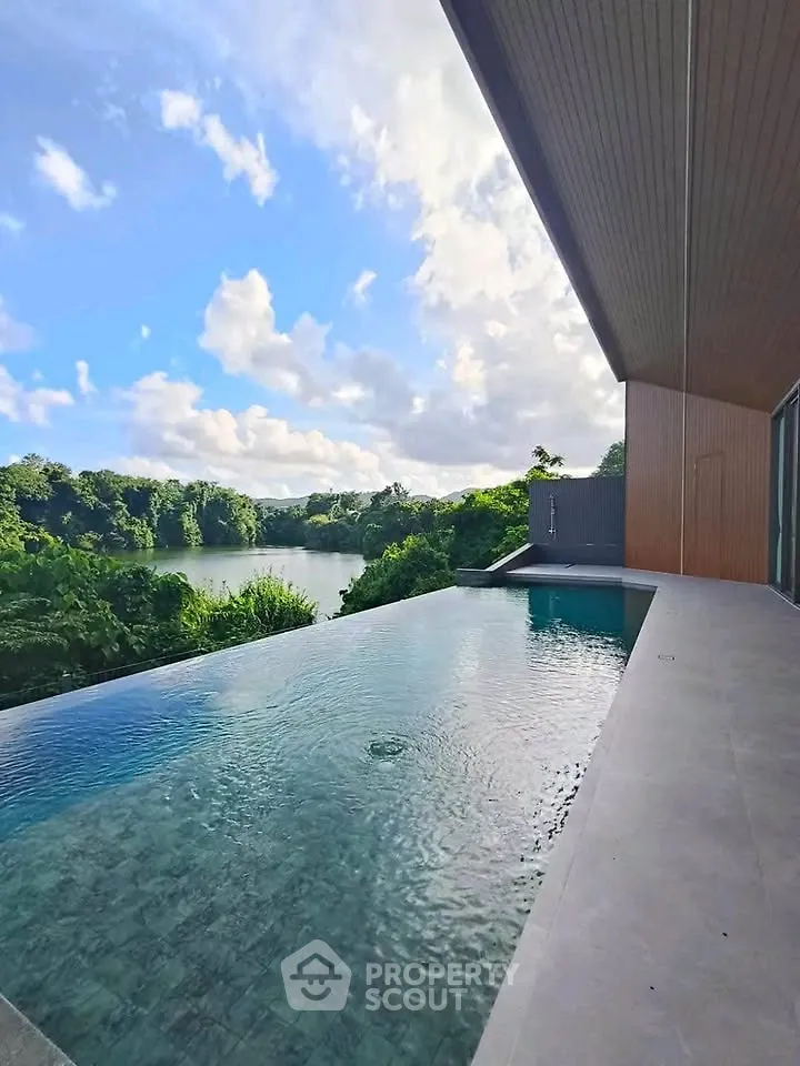 Luxurious infinity pool with stunning nature view, perfect for relaxation and leisure.
