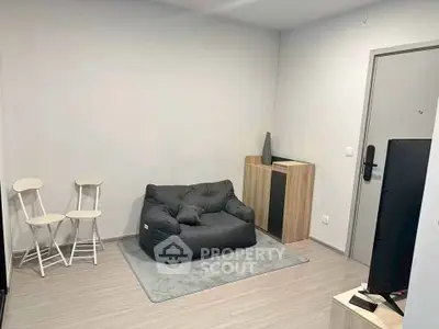 Cozy modern living room with minimalist decor and comfortable seating