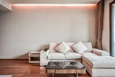 Modern living room with stylish sofa and elegant decor