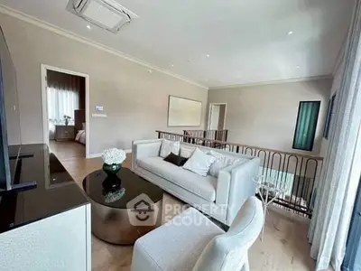 Elegant living room with modern decor and natural light