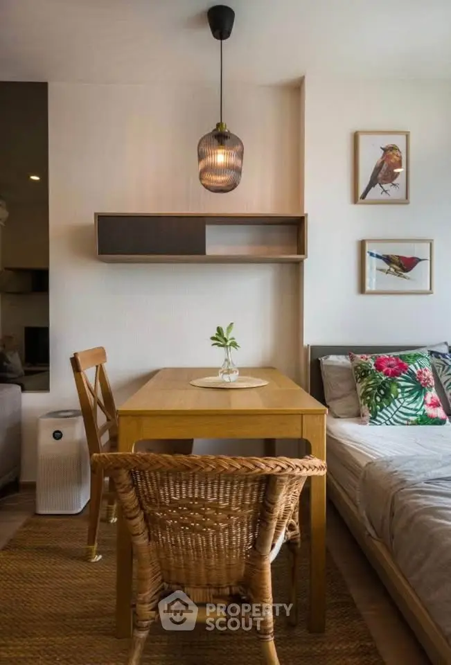 Charming living space with cozy dining area and stylish decor