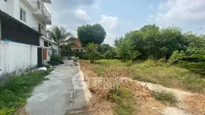 Spacious residential plot with lush greenery and potential for development.