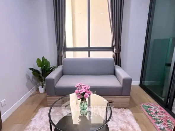 Charming living room with cozy sofa and elegant decor