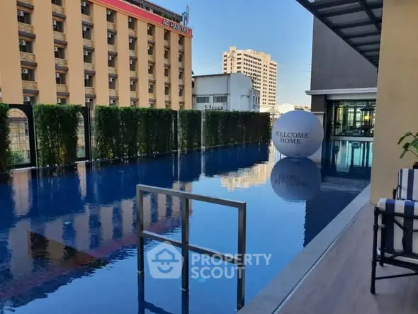 Luxurious outdoor pool area with modern design and welcoming ambiance.