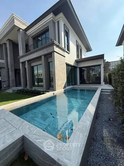 Luxurious modern home with private pool and elegant architecture