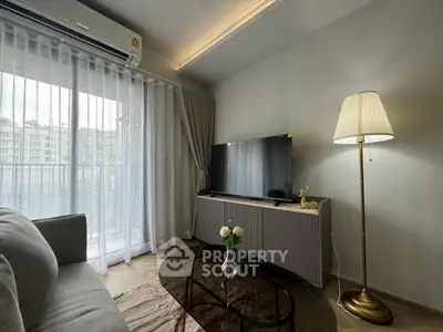 Stylish living room with modern decor and natural light