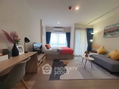 Modern studio apartment with stylish decor and natural light
