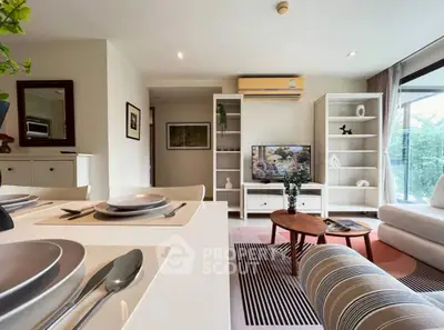 Stylish modern living room with open layout and elegant decor