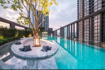 Luxurious rooftop pool with stunning cityscape views and modern design.