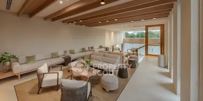 Luxurious modern living room with elegant furniture and stunning view, perfect for relaxation and entertaining.