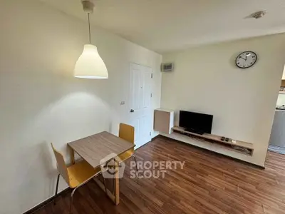 Cozy living room with wooden flooring and modern furniture