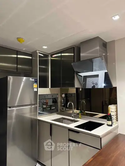 Modern kitchen with sleek appliances and stylish design