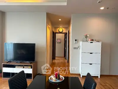 Modern living room with sleek furniture and stylish decor