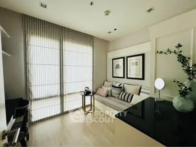Chic modern living room with stylish decor and natural light