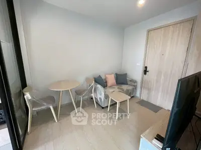 Cozy living room with modern furniture and natural light