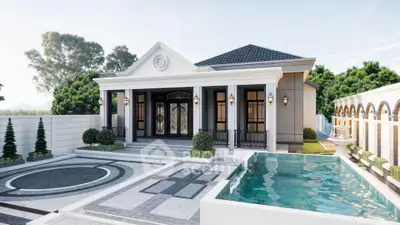Elegant modern villa with pool and landscaped garden