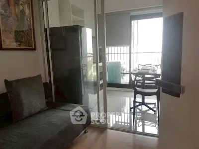 Modern apartment with open layout and balcony view