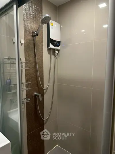 Modern bathroom with sleek shower and contemporary design