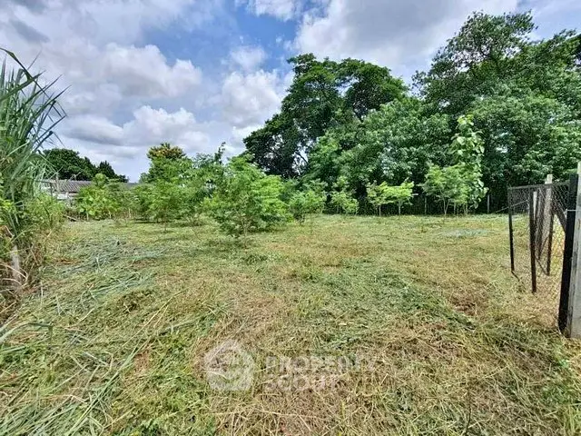 Spacious plot of land with lush greenery and clear skies, perfect for development opportunities.