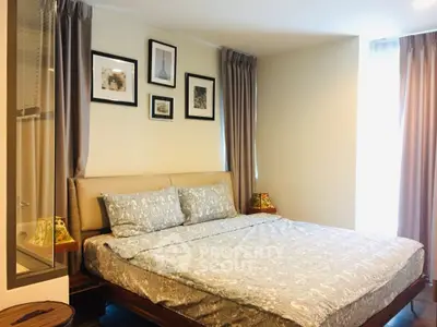 Cozy bedroom with elegant decor and natural light