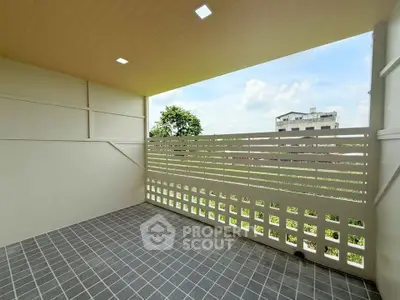 Spacious balcony with modern design and scenic view