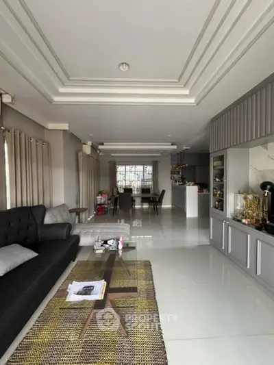 Spacious modern living room with elegant decor and open layout
