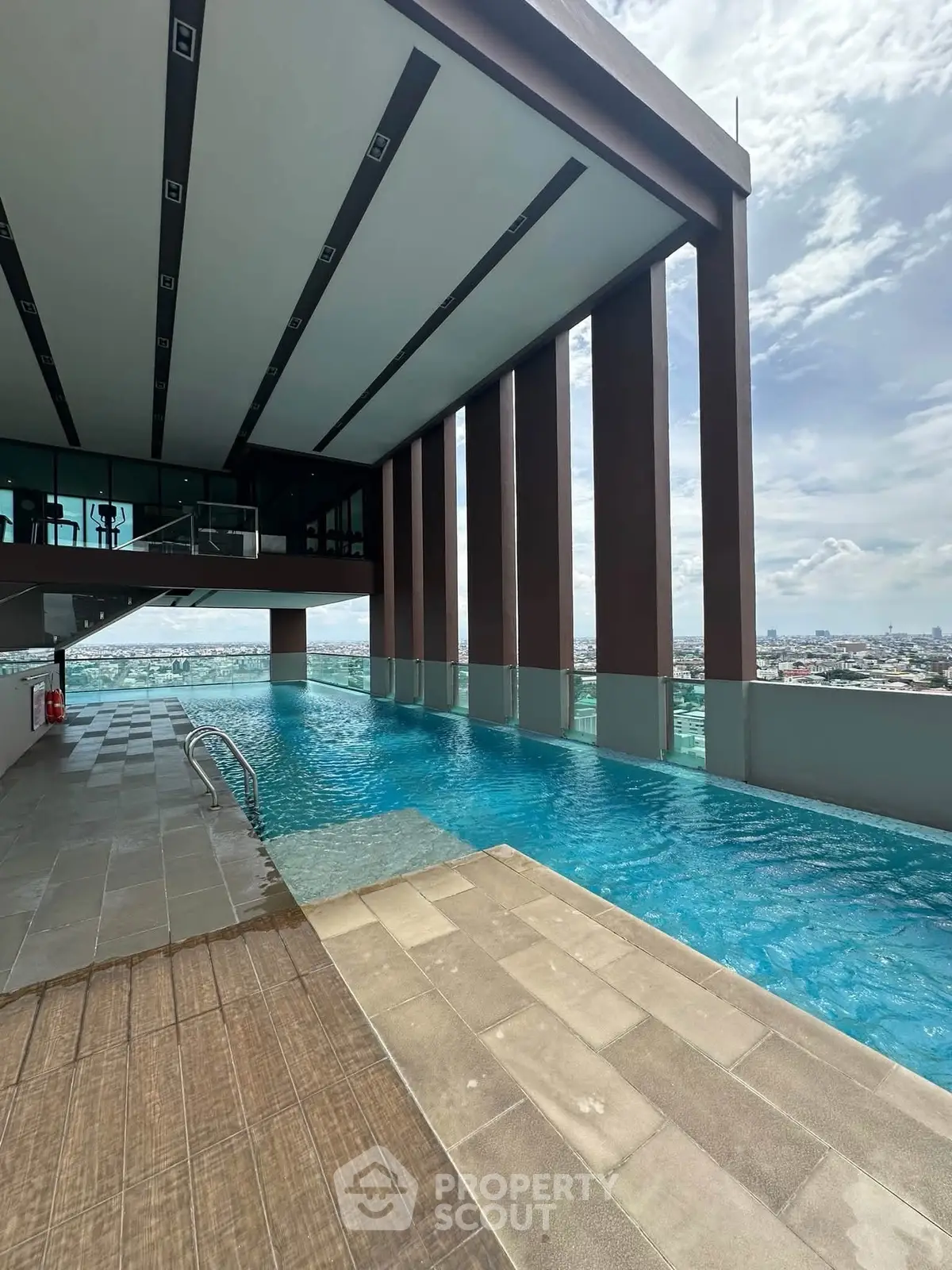 Luxurious rooftop pool with stunning city views and modern architecture.