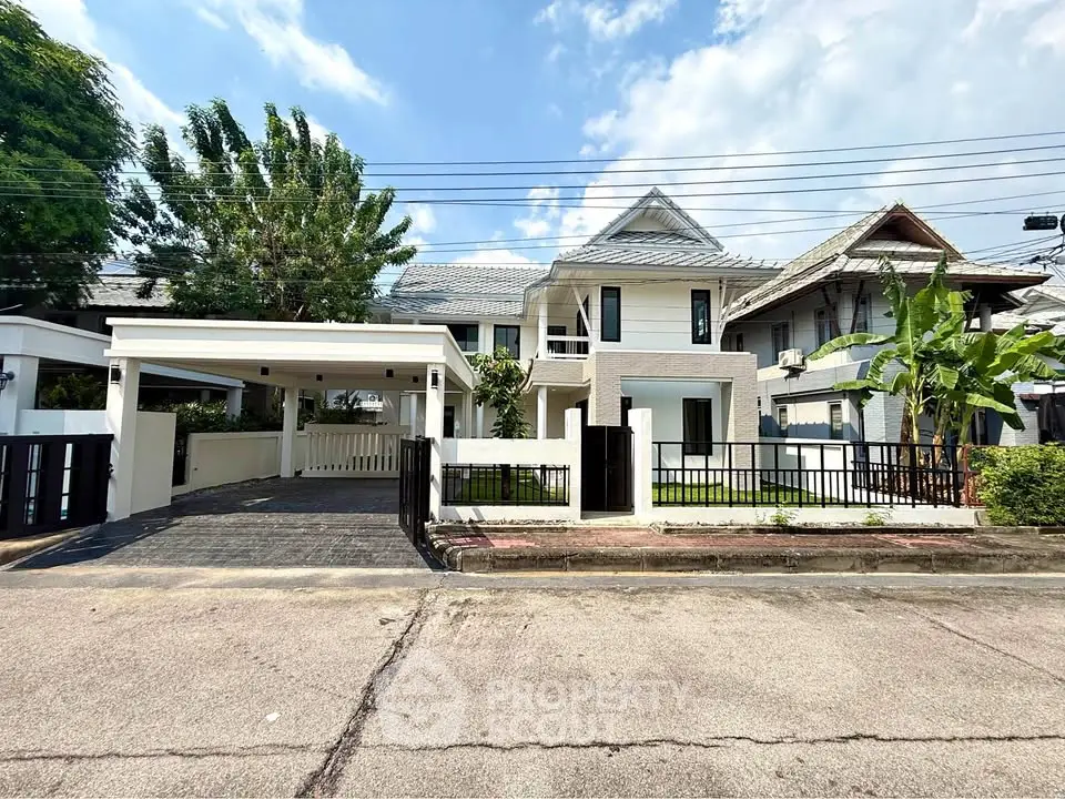 Charming suburban house with modern design and spacious driveway