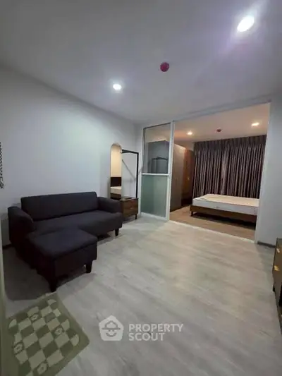 Modern studio apartment with open layout and stylish furnishings