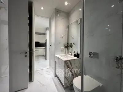 Modern bathroom with sleek design and marble finishes