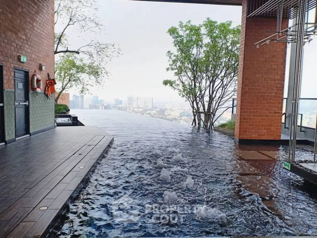 Stunning rooftop infinity pool with breathtaking city view