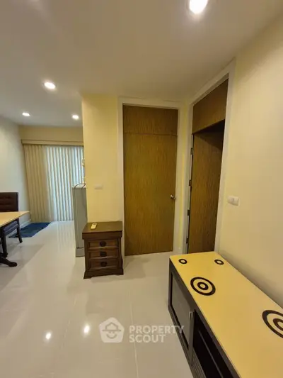 Modern interior with sleek furniture and bright lighting, showcasing a stylish and functional living space.