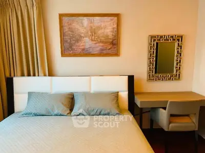 Cozy bedroom with elegant decor and stylish furniture