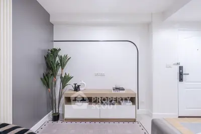 Modern living room with stylish decor and sleek furniture