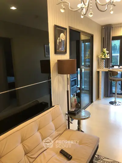 Stylish modern living room with elegant decor and natural light