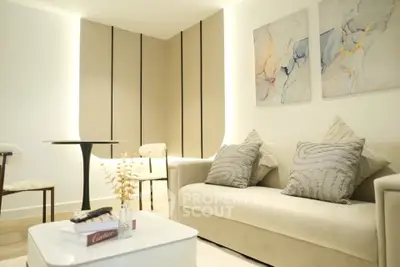 Modern living room with elegant decor and stylish furniture