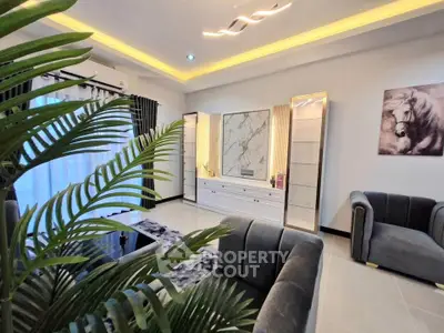 Elegant living room with modern decor and stylish furniture