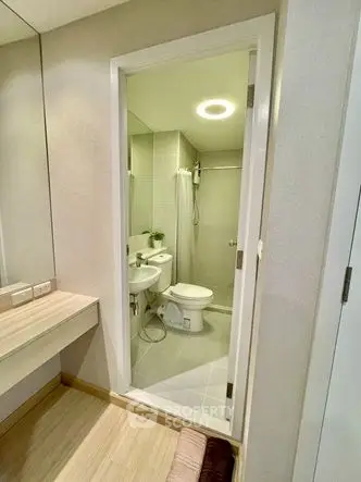 Modern compact bathroom with sleek design and efficient layout