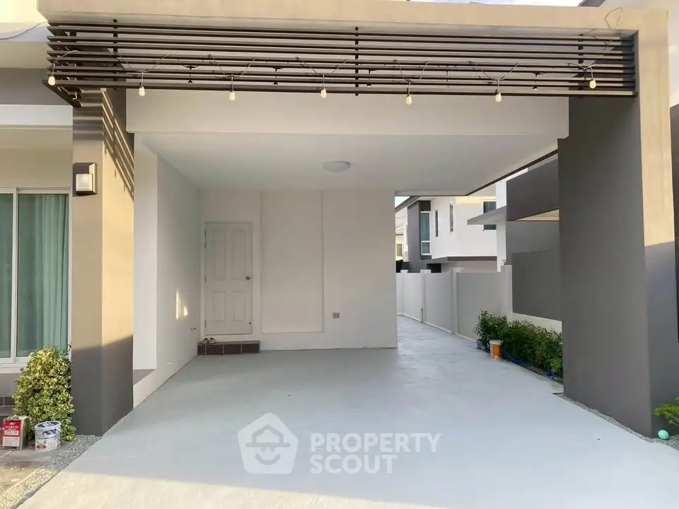 Modern residential carport with sleek design and ample space